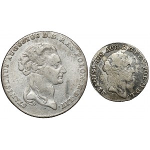 Poniatowski, TALAR 6-złotowy 1794 i Złotówka 1793 (2szt)