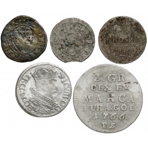 Zikmund III Vasa - Dělení + Řád německých rytířů, sada mincí (5 ks)