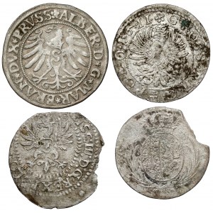 1 a 5 halierov 1532-1811, vrátane vzácneho 1615, sada (4ks)