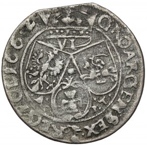 Jan II Kazimír, šestý Lvovský 1662 (166Z) AcpT - 2x Slepowron - vzácný