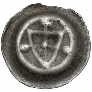 Teutonic Order, Brakteat - Shield with cross (1307-1318) - cross and balls