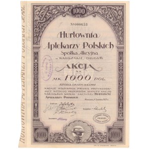 Velkoobchodní lékárny Polska, 1 000 mkp 1921