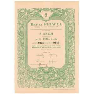 Bracia FEIWEL, 5x 100 zł 1931