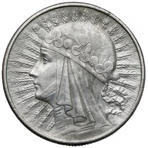 Głowa Kobiety 10 złotych 1932 bz - fałszerstwo - piękne