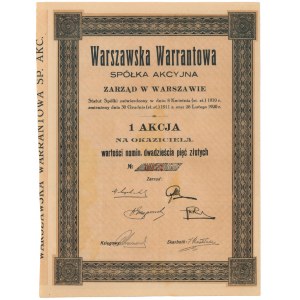 Warszawska Warrantowa Sp. Akc., 25 zl. 1928