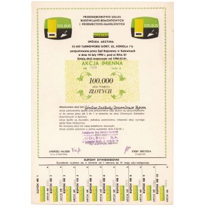 DOLBUD Przedsiębiorstwo Usług Budowlano-Remontowych..., 100.000 zł 1990