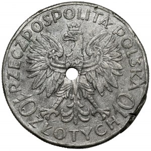 Sobieski 10 zlotých 1933 - dobový falzifikát