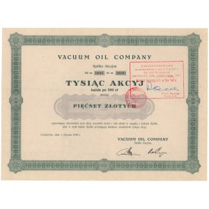 VACUUM OIL COMPANY, 1.000x 500 PLN 1930