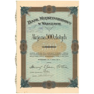 Internationale Bank von Warschau, 500 Zloty 1925