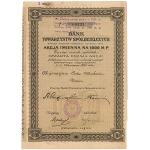 Bank of Cooperative Societies, Em.4, 1.000 mkp 1920