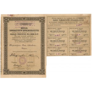 Bank of Cooperative Societies, Em.4, 1,000 mkp 1920