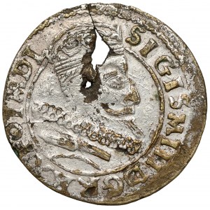 Sigismund III Vasa, Cracow 1608 penny - a period forgery