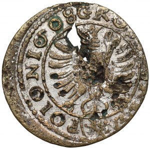 Sigismund III. Wasa, Krakau 1608 Pfennig - Fälschung der Zeit