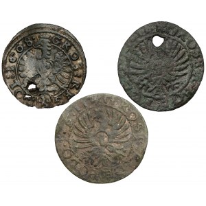 Sigismund III Vasa, Krakow 1608-1611 pennies - period forgery (3pc)