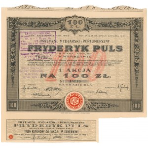 Soap and Perfume Industry FRYDERYK PULS, PLN 100.