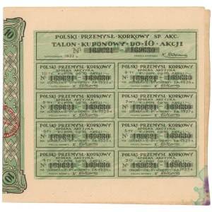 Polnische Korkindustrie, 10x 500 mkp 1922