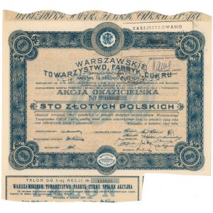 Verein der Warschauer Zuckerfabrik, 100 Zloty 1927