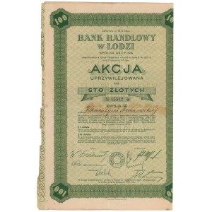 Bank Handlowy w Łodzi, Em.6, 100 zł 1935 - imienna