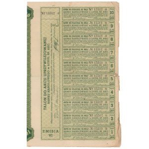 Commercial Bank of Lodz, Em.6, 100 zloty 1935 - registered