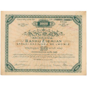 Bank Ziemianian Sp. Akc. in Lwow, Em.2, 10x 280 mkp 1921