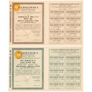 Warszawska Kinematograficzna Sp. Akc., 100 Zloty und 10x 100 Zloty 1930 (2Stück) hinzufügen