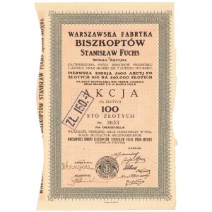 Warszawska Fabryka Biszkoptów Stanisław Fusch, Em.1, 100 zł