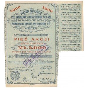 Poľsko-baltská obchodná a dopravná spoločnosť, Em.2, 5x 1 000 mk