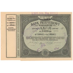Industrial Bank of Warsaw, Em.2, 10x 540 mkp 1921