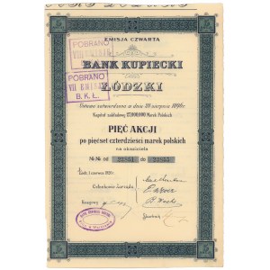 Merchant Bank of Lodz, Em.4, 5x 540 mkp 1920