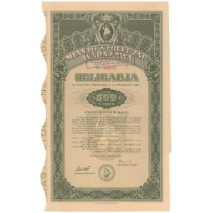 Warsaw, 5% Field Loan, Bond for 500 zloty 1933