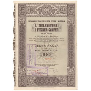 L. Zieleniewski a Fitzner-Gamper Spojené továrny na stroje...,100 zl 1938