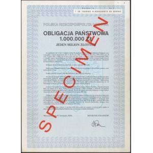 Staatsanleihe 1 Million Zloty 1989 - SPECIMEN