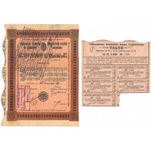Częstochowa, TKM, zástavní list na 3 000 PLN 1929
