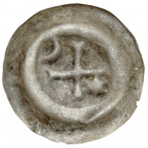 Brakteat - cross with crescent and star in the field