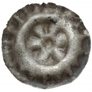 Silesia, Brakteat - six-point rosette with spheres