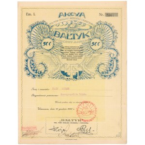 BALTIC Pol. Tow. of Sea and River Shipping, Em.1, 500 mkp 1920
