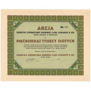 Fabryka Chemiczna dawniej Carl Scharff & Co., 50.000 zł 1928