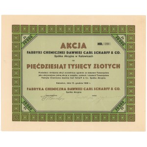 Chemická továreň, predtým Carl Scharff &amp; Co., 50 000 PLN 1928