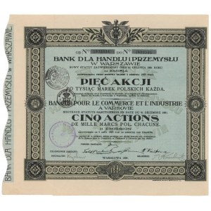 Bank for Trade and Industry, Em.11, 5x 1,000 mkp 1923