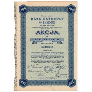 Commercial Bank of Lodz, Em.6, 100 zloty 1935