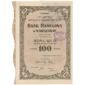 Bank Handlowy w Warszawie, Em.13, 100 Zloty 1927