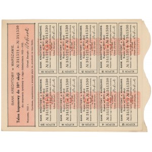 Warschauer Kreditbank, 10x 1.000 mkp 1922