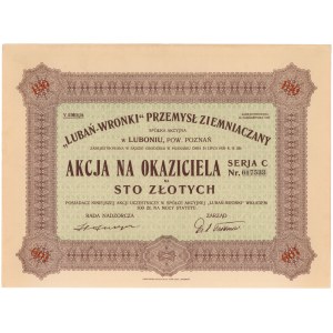 LUBAŃ-WRONKI Przemysł Ziemniaczany w Luboniu, Em.5, 100 zł