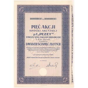 PEZET Powszechne Zakłady Budowlane, 5x 25 zl 1925