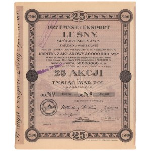 Przemysł i Eksport Leśny, Em.2, 25x 1.000 mkp 1921