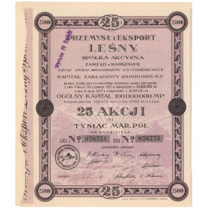 Przemysł i Eksport Leśny, Em.3, 25x 1.000 mkp 1922
