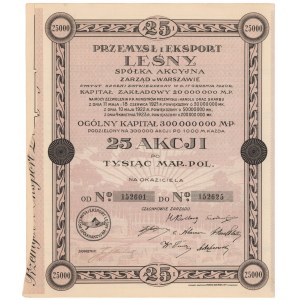 Przemysł i Eksport Leśny, Em.4, 25x 1.000 mkp 1922