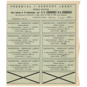 Lesní průmysl a vývoz, Em.4, 50x 1000 mkp 1923