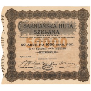 Sarnia Glashütte, Em.3, 50x 1.000 mkp 1923