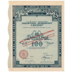 Company Akc. of Wood Industry and Trade, 10x 10 zloty - privileged